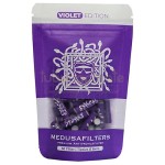 Plic cu 50 de filtre tigari cu carbon activ din nuca de cocos Medusa Violet Slim Carbon 6/25